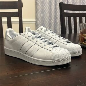 Adidas Superstar Reflective Shoes Sneakers new S80329 Halo Blue Mens Size 10.5